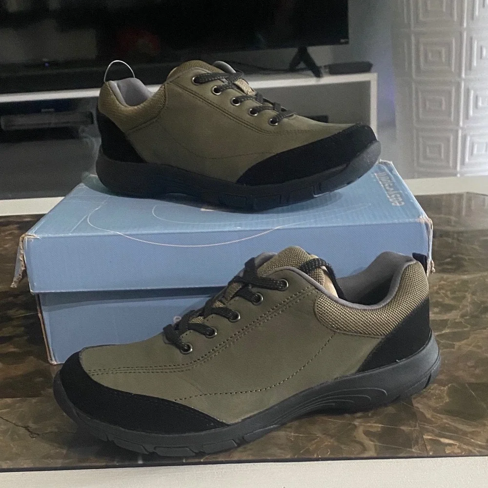 Easy Spirit Cabin Women Sneaker Dark Green 300 Olive Black‎ Lace Up Size 6 N